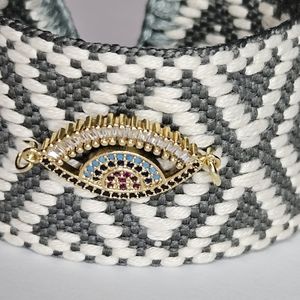 Embroidered cuff bracelet